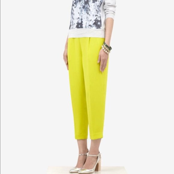 J CREW COLLECTION hot neon pink crepe ankle length Curator pant - Picture 13 of 14